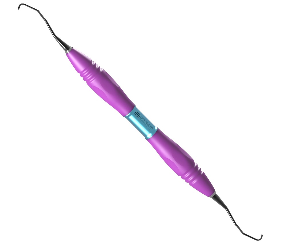 [85-779-134P7T1] GRACEY, curette, 13/14, DLC coat., PEEK handle, pink