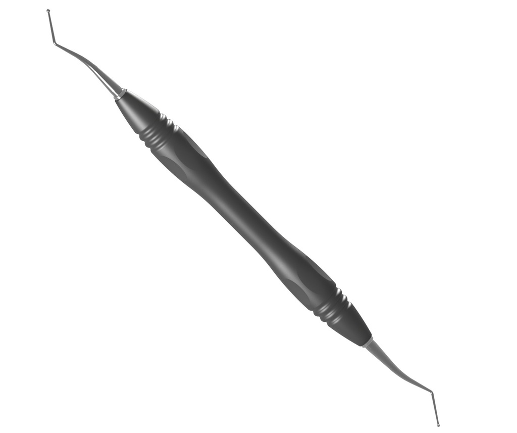 Plugger, ball shaped, size 1, double-ended, PEEK handle