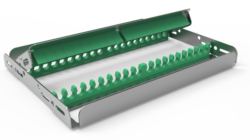[90-340-020S2] Storing frame, 20 instruments, full-size, green