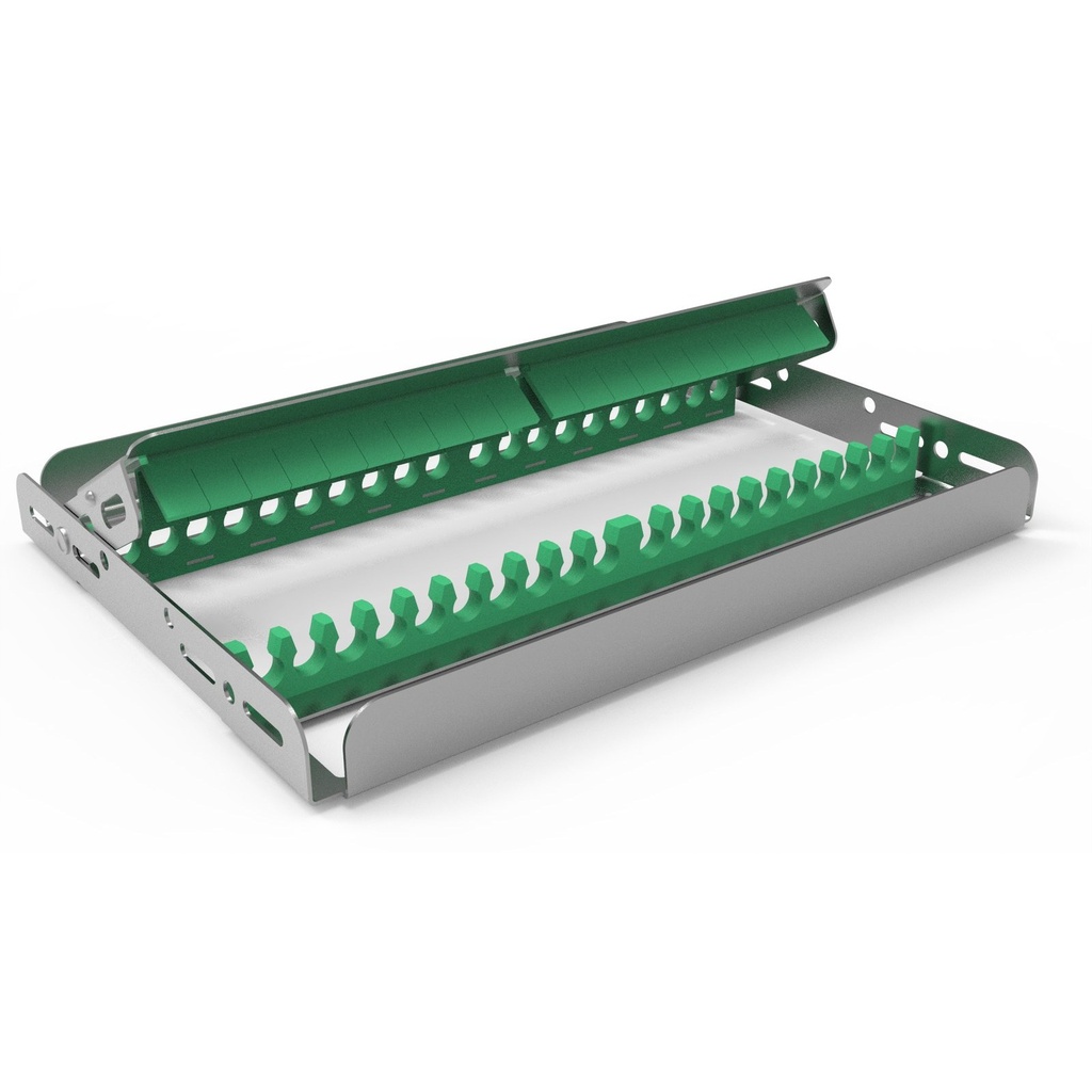 [90-340-020S2] Storing frame, 20 instruments, full-size, green