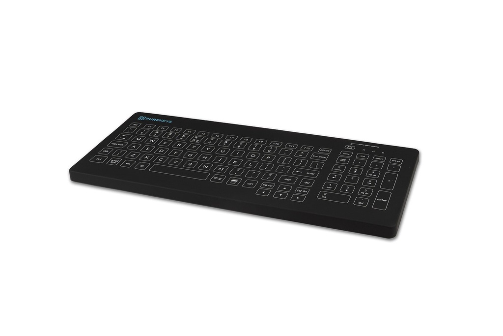 Purekeys Compact FA Medisch Keyboard - draadloos (zwart)