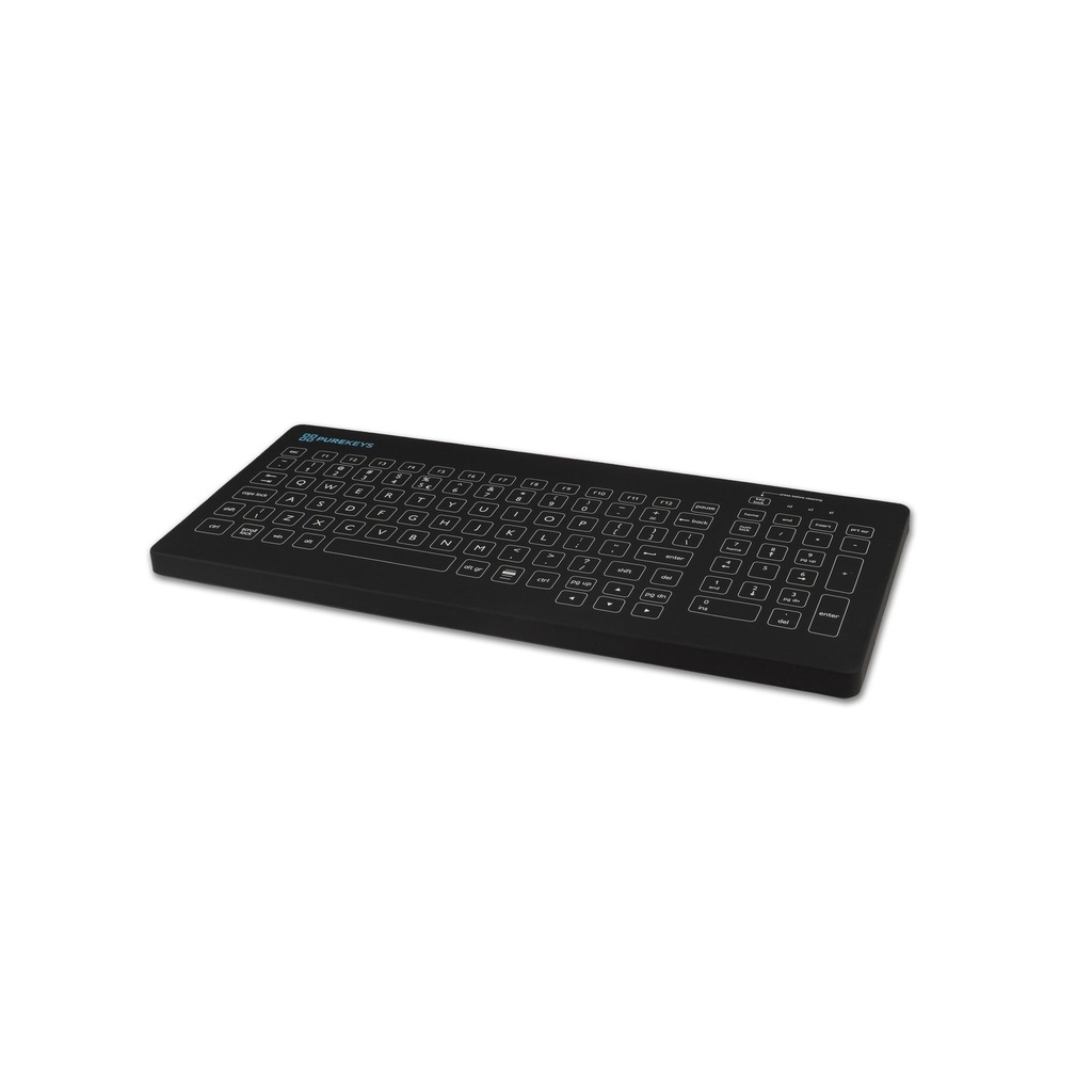 Purekeys Compact FA Medisch Keyboard - draadloos (zwart)