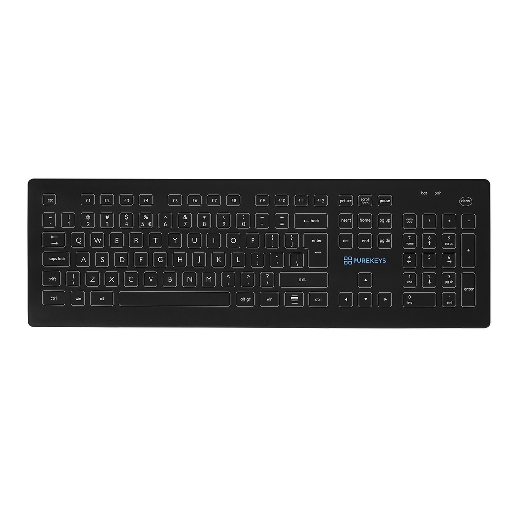 Purekeys Full Size Medisch Keyboard - USB (zwart)