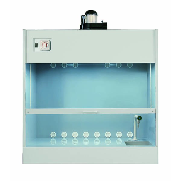[10022] BDT afzuigkast ASMB430 voor zuren, met spoelbak, verlichting, ventilator en 3 stopcontacten