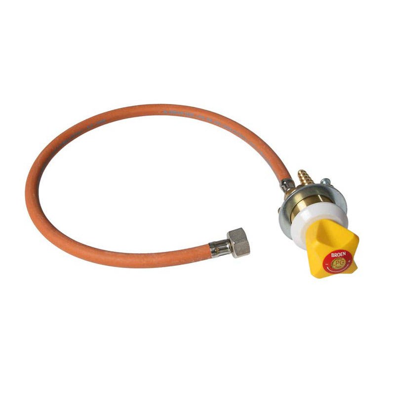 BDT gasarmatuur met 1 gasslang 1/2 inch en 1 slangnippel