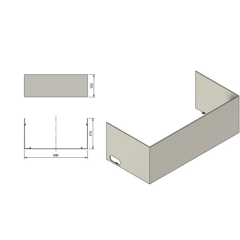 BDT afdekplaat voor afzuigkast AS3D430