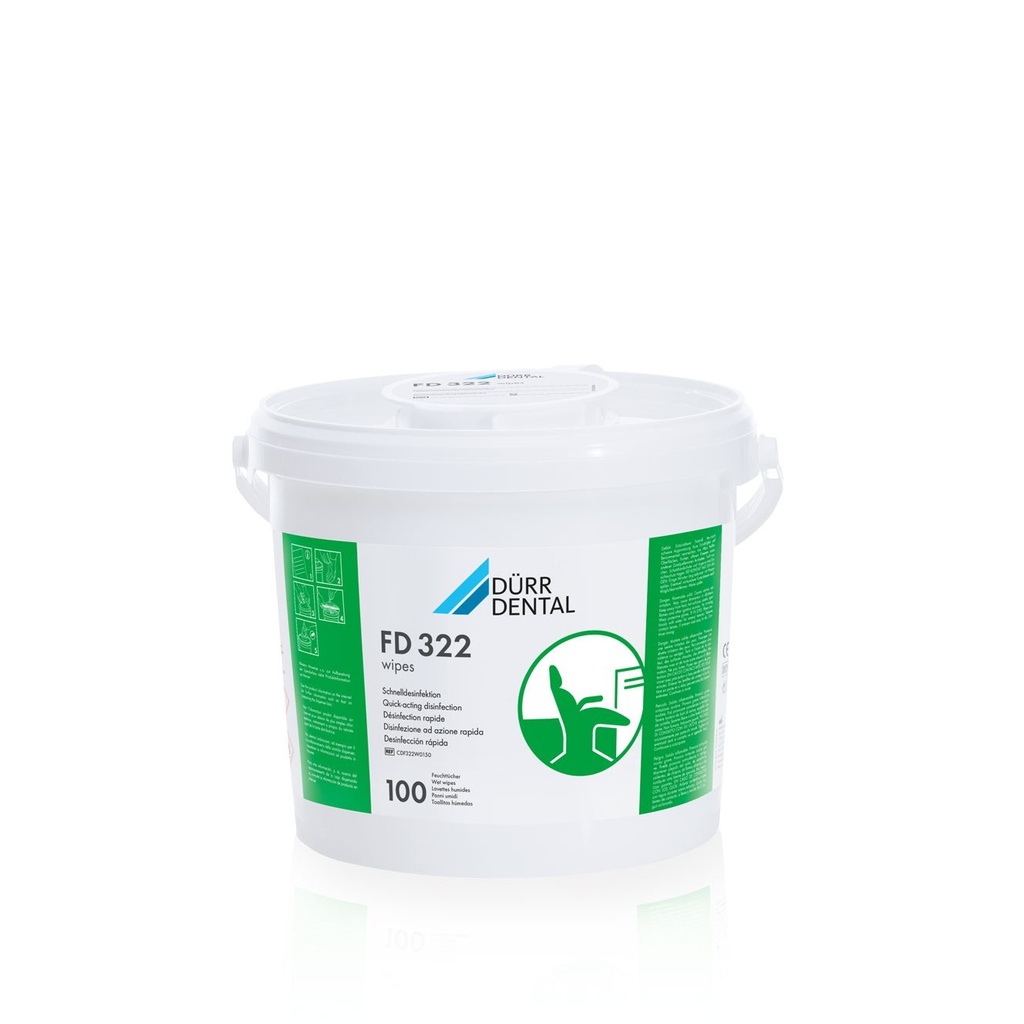 FD 322 wipes Quick-acting disinfection, 4 refill packs with 100 wipes/carton