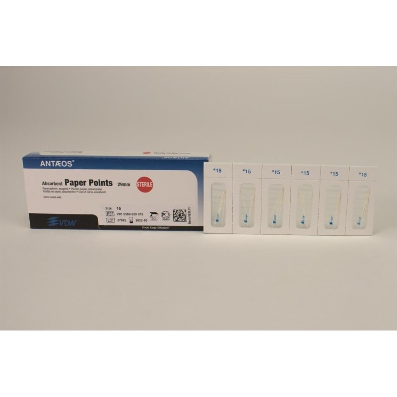 [V010560029015] VDW Taper .02 papierspitzen, ISO 15, steriel