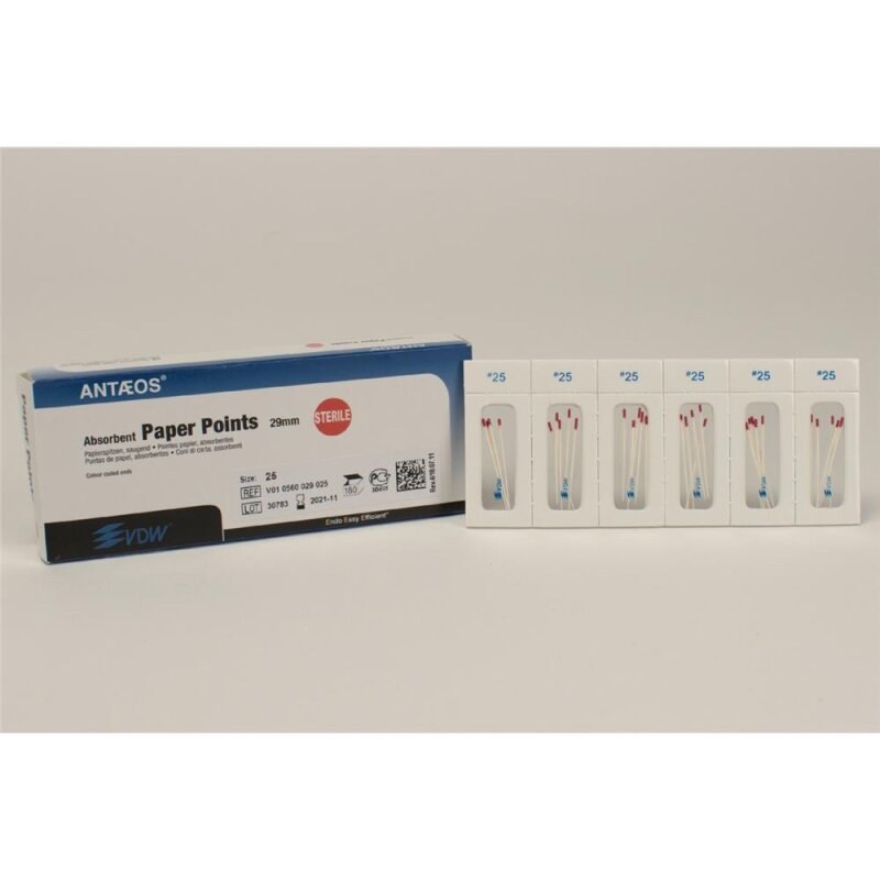 [V010560029025] VDW Taper .02 papierpunten, ISO 25, steriel
