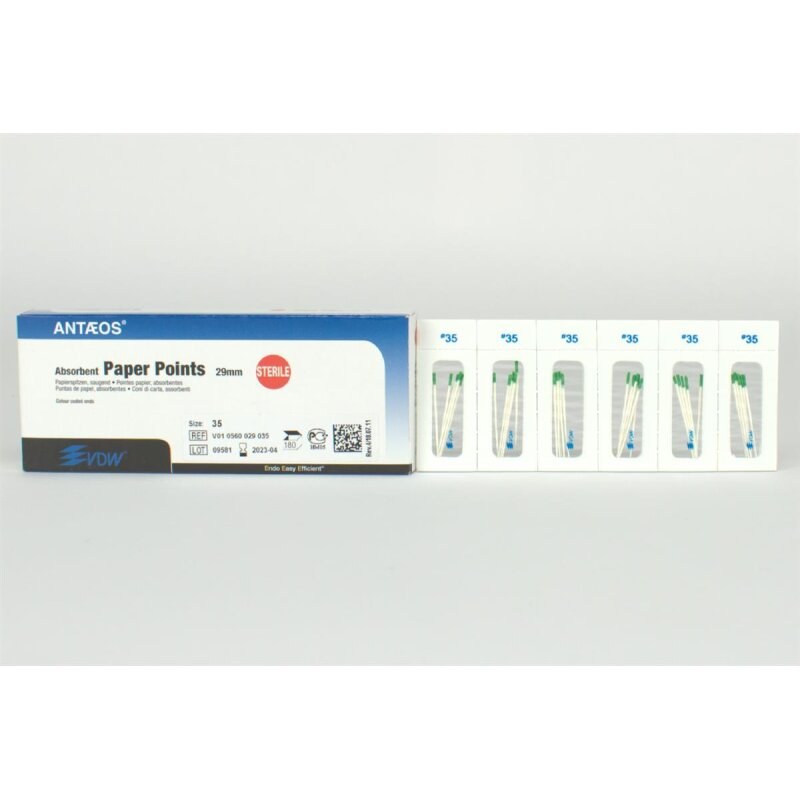[V010560029035] VDW Taper .02 papierspitzen, maat 35, steriel