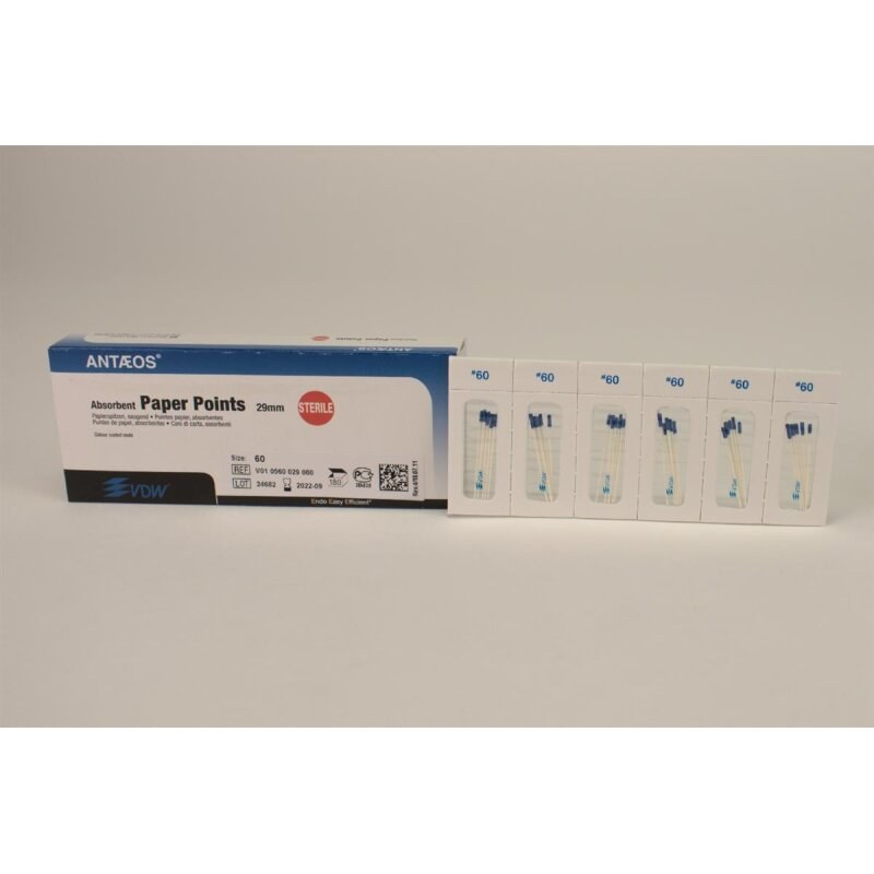 [V010560029060] VDW Taper .02 papierspitzen, ISO 060, steriel