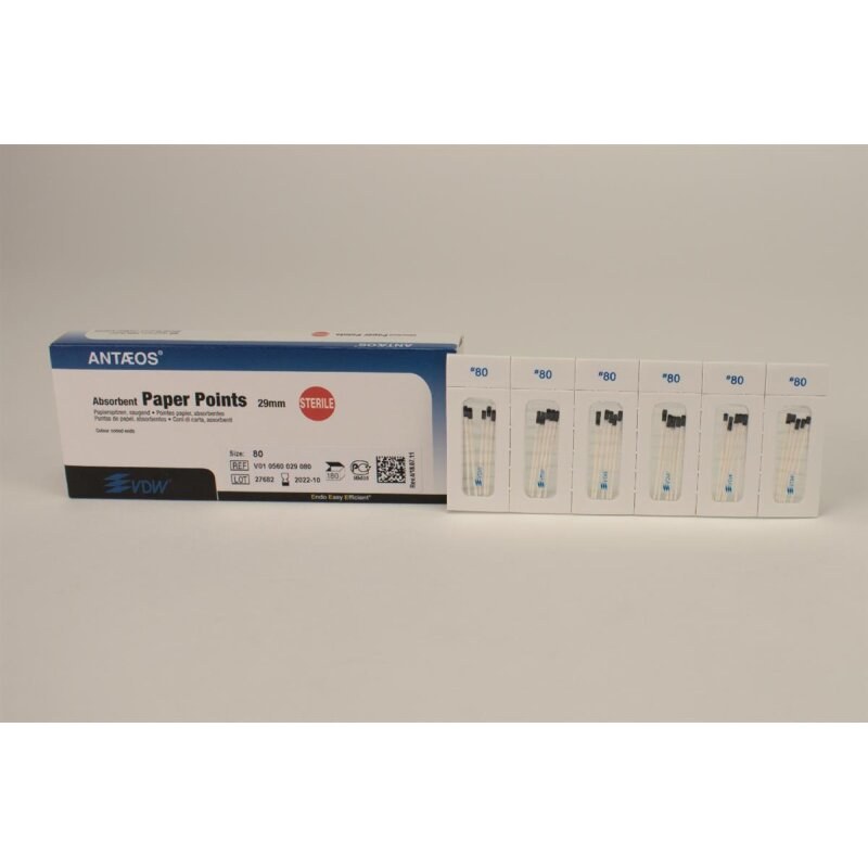 [V010560029080] VDW Taper .02 papierpunten, ISO 080, steriel