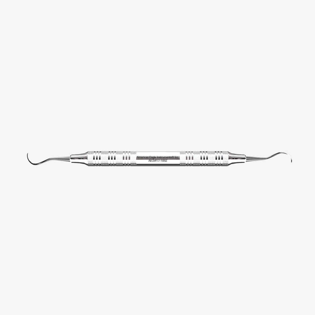 [AECM17-18SZ] American Eagle universele curette McCall 17-18S, smal blad, molaren, Talon Tough, RVS