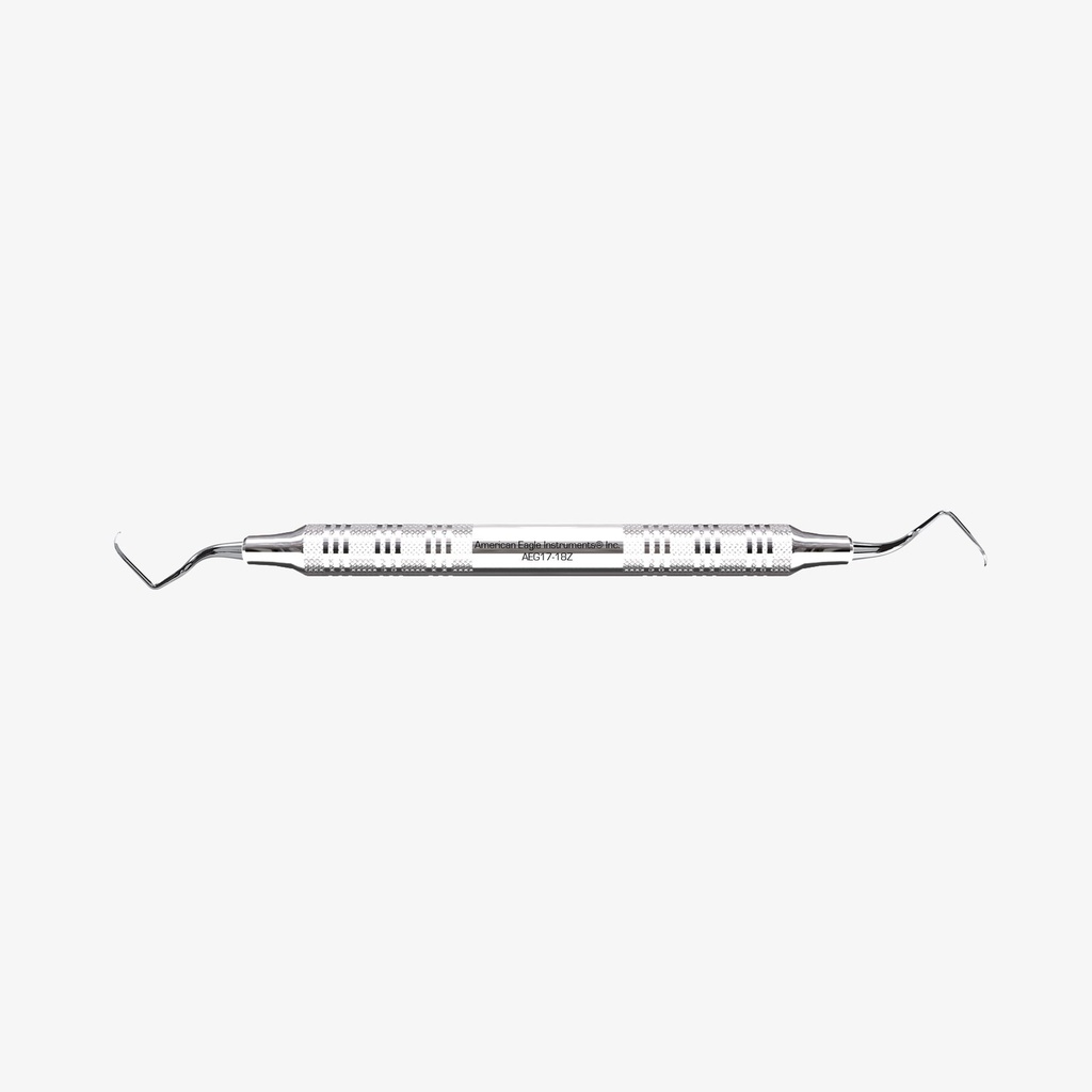 [AEG17-18Z] American Eagle Gracey-curette 17-18, posterior, distaal, Talon Tough, RVS handgreep