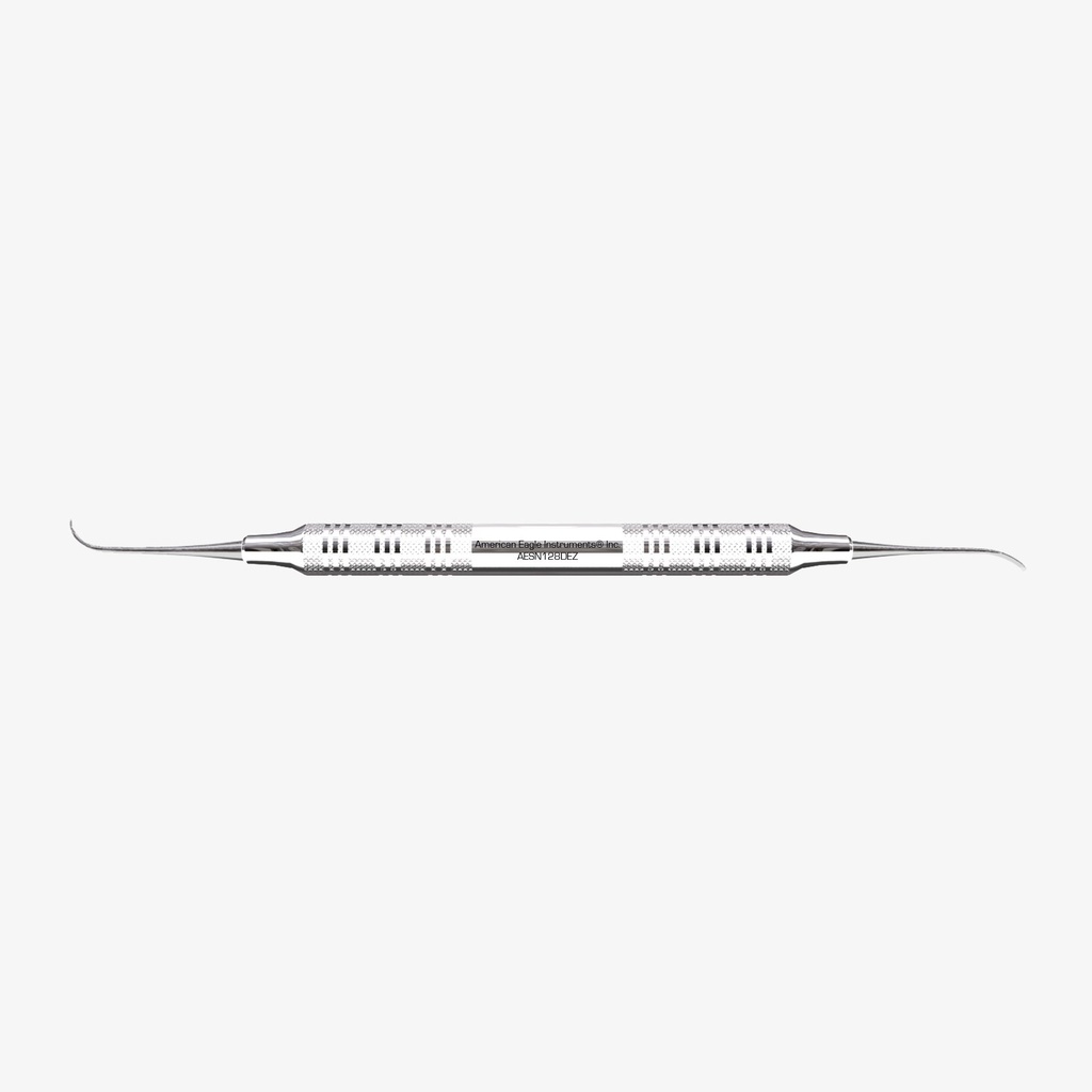[AESN128DEZ] American Eagle scaler D.E. Nebraska 128, anterior, Talon Tough, RVS handgreep