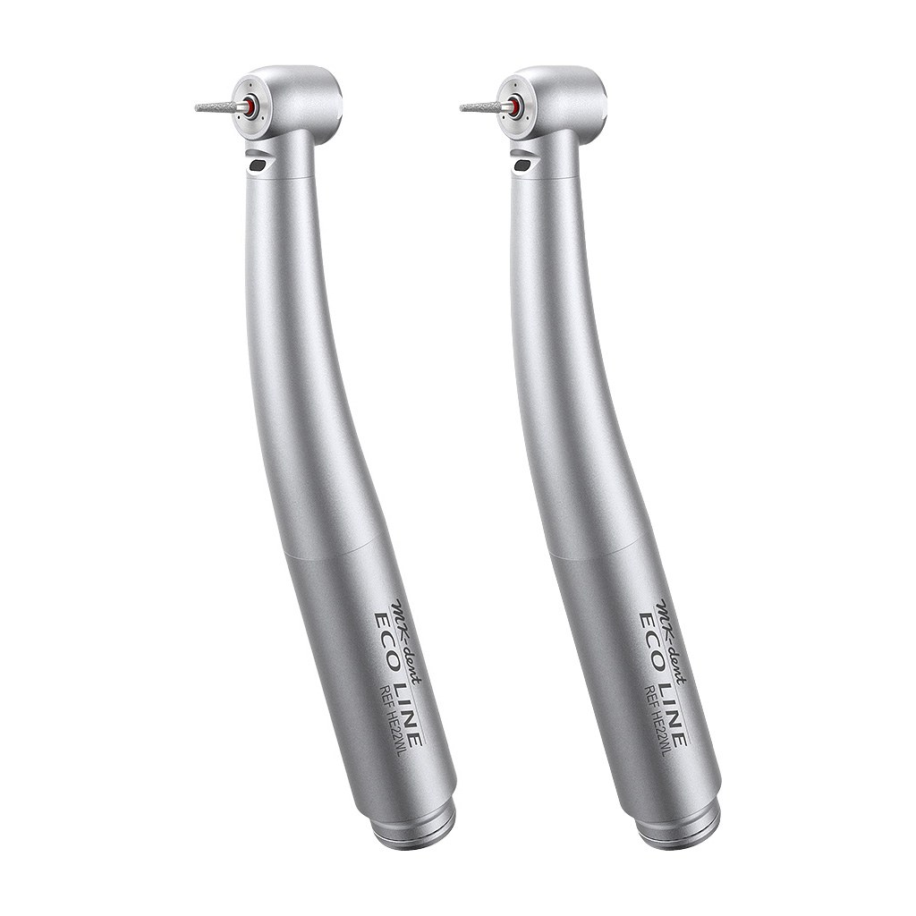 MK-dent Double Pack HE22WL, 2× turbine Eco Line, kleine kop, glasvezellicht, W&H-koppeling