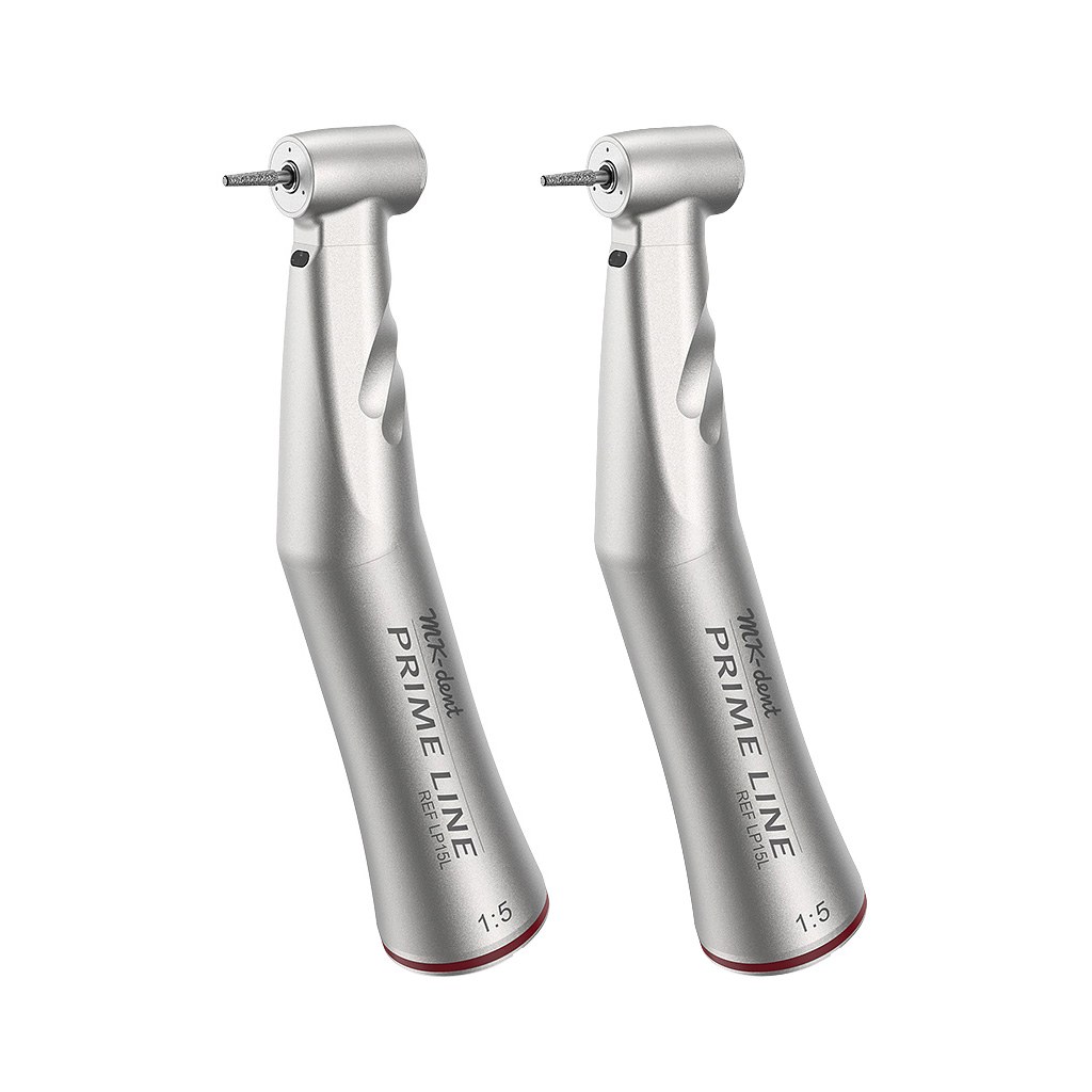 MK-dent Double Pack LP15L, 2× hoekstuk Prime Line, 1:5, FG-boren, glasvezellicht