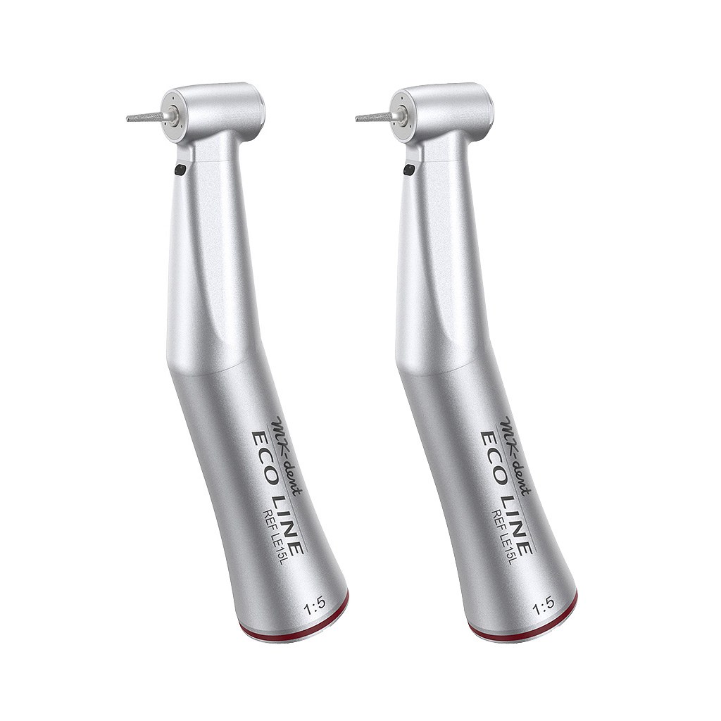 MK-dent Double Pack LE15L, 2× hoekstuk Eco Line, 1:5, FG-boren, glasvezellicht