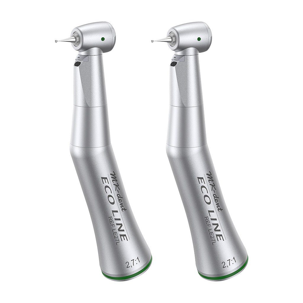 MK-dent Double Pack LE27L, 2× hoekstuk Eco Line, 2,7:1, CA-boren, glasvezellicht