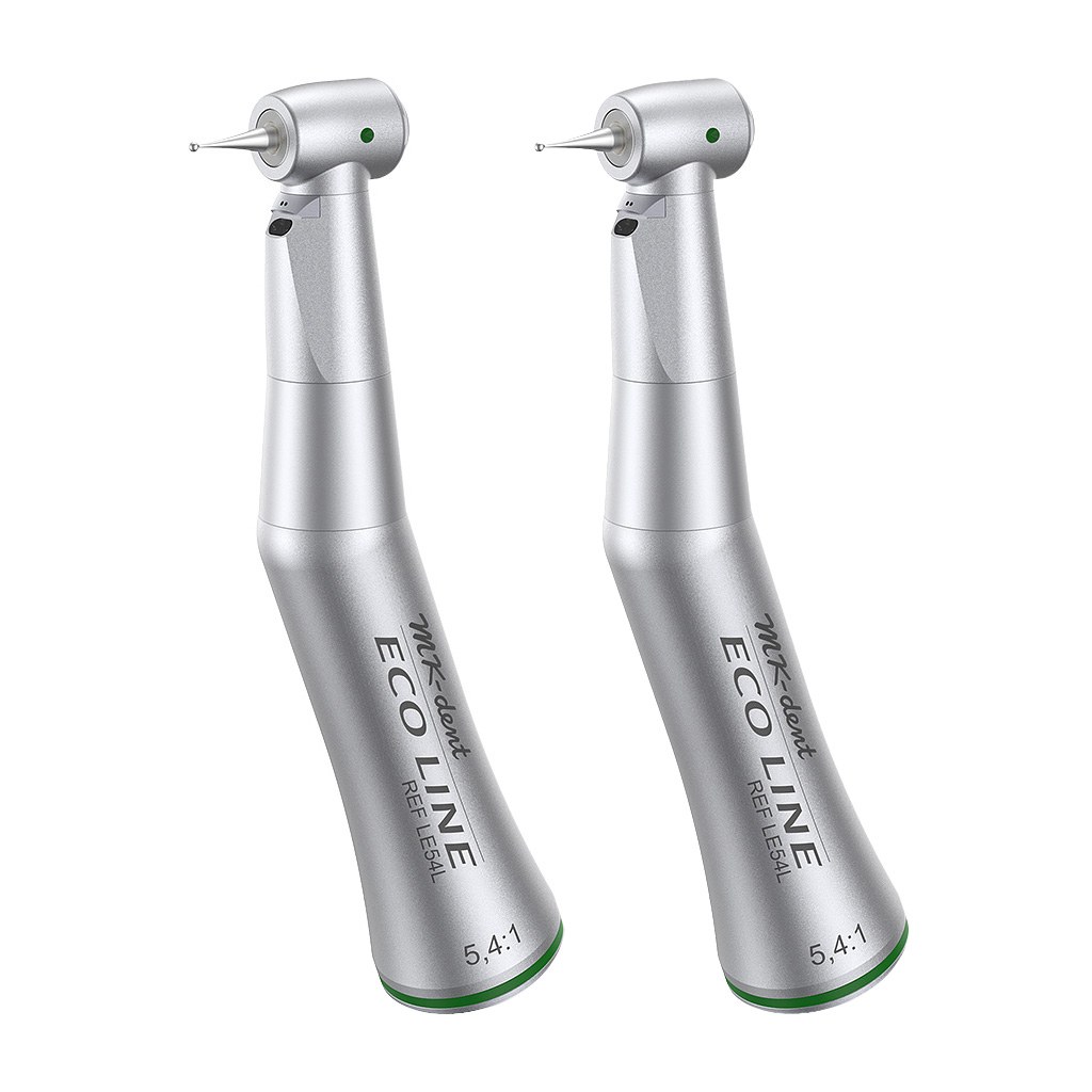 MK-dent Double Pack LE54L, 2× hoekstuk Eco Line, 5,4:1, CA-boren, glasvezellicht
