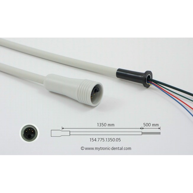 Mytronic scalerslang voor Satelec T1/Suprasson scaler, voor ADEC, 1350 mm, open einden, grijs