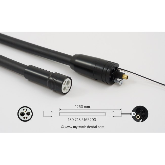 Mytronic turbineslang 4-gats met licht, 1250 mm, unit KaVo, alternatief voor KaVo 05165200