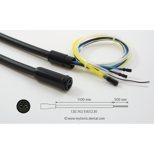 [130.743.5165230] Mytronic turbineslang 4-gats met licht, 1100 mm, unit KaVo, alternatief voor KaVo 05165230