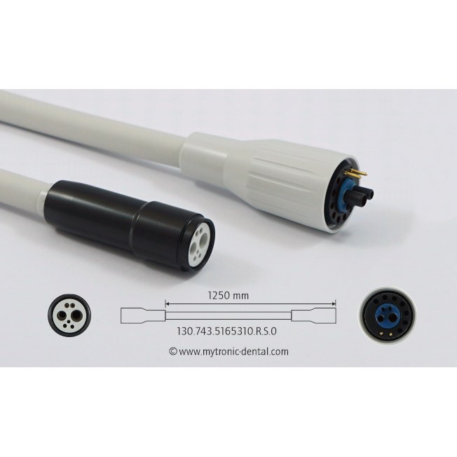 Mytronic turbineslang 4-gats met licht, 1250 mm, unit KaVo, met water en sprayluchtregelaar, alternatief voor KaVo 05165310