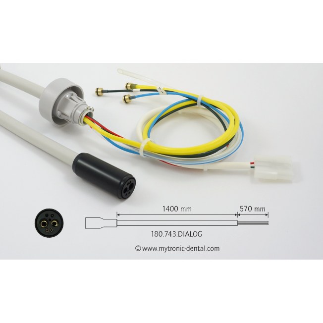 Mytronic turbineslang 4-gats met licht, grijs, unit Ritter DIALOG