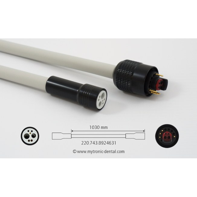 Mytronic turbineslang 4-gats met licht, 1030 mm, grijs, unit Sirona C3/C3+/C6/E3