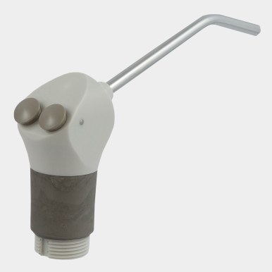 Mytronic MC 3FP-S spuitkop gebogen, softgrip kwartsgrijs, drukknoppen grijs
