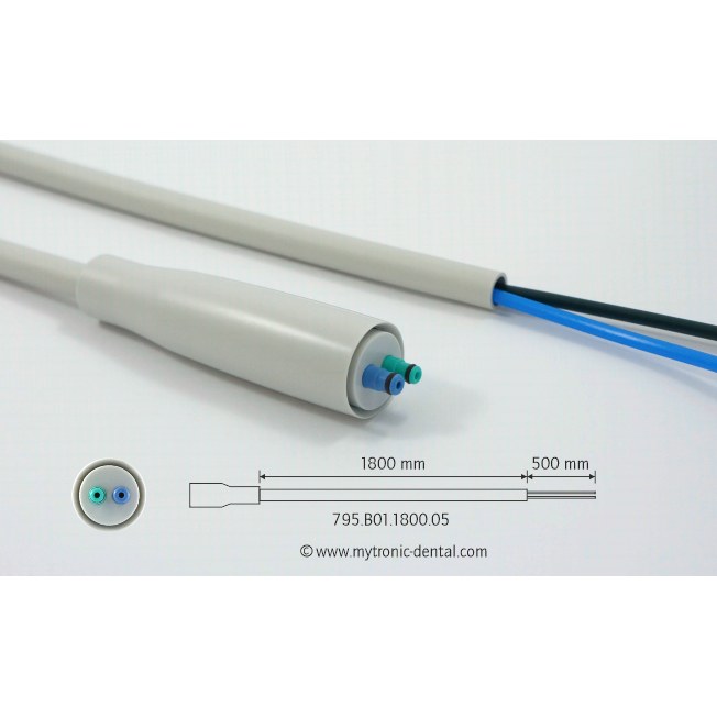 Mytronic MC 3FP-S spuitslang zonder spuit, 1800 mm, grijs, open einden, originele huls grijs
