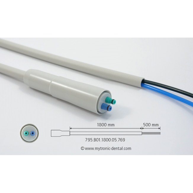 [795.B01.1800.05.769] Mytronic MC 3FP-S spuitslang zonder spuit, 1800 mm, grijs, open einden, voor KaVo 3F-7730500 of KaVo 4F-07730000
