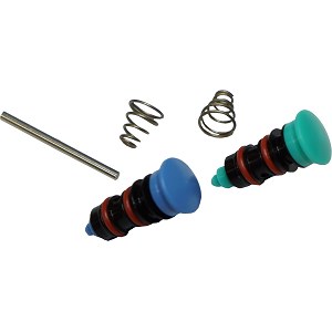 Mytronic onderdelenset MC 3FP/3FP-S spuitkop recht, bestaande uit drukknoppen blauw/groen elk incl. veren en dwarspen voor spuitkop