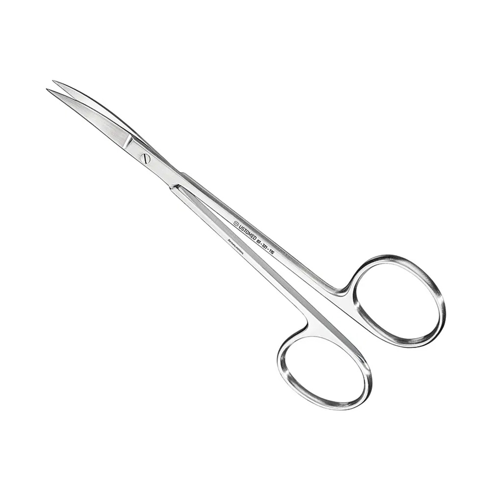 [03-321-115] Ustomed - IRIS hecht- en tandvleesschaar 11,5 cm gebogen