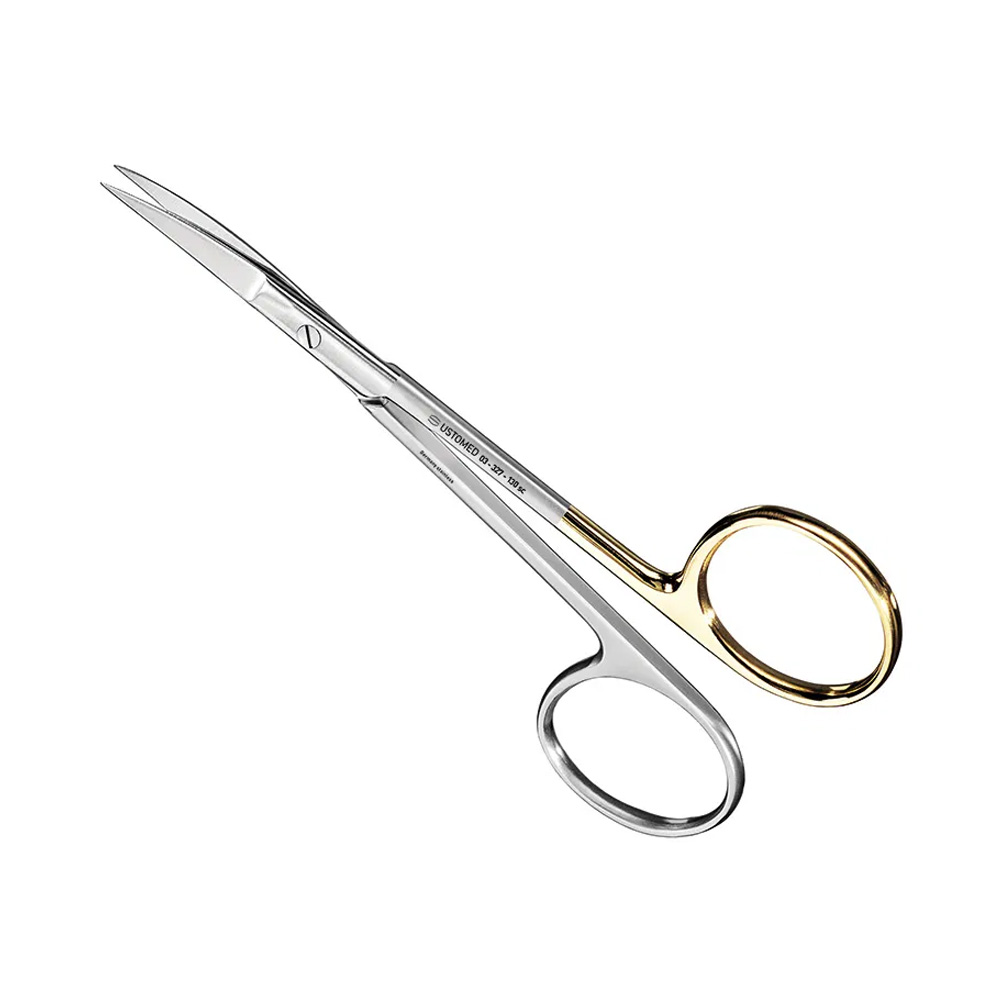 Ustomed - IRIS hecht- en tandvleesschaar Super-Cut 13 cm gebogen, extra grote ring