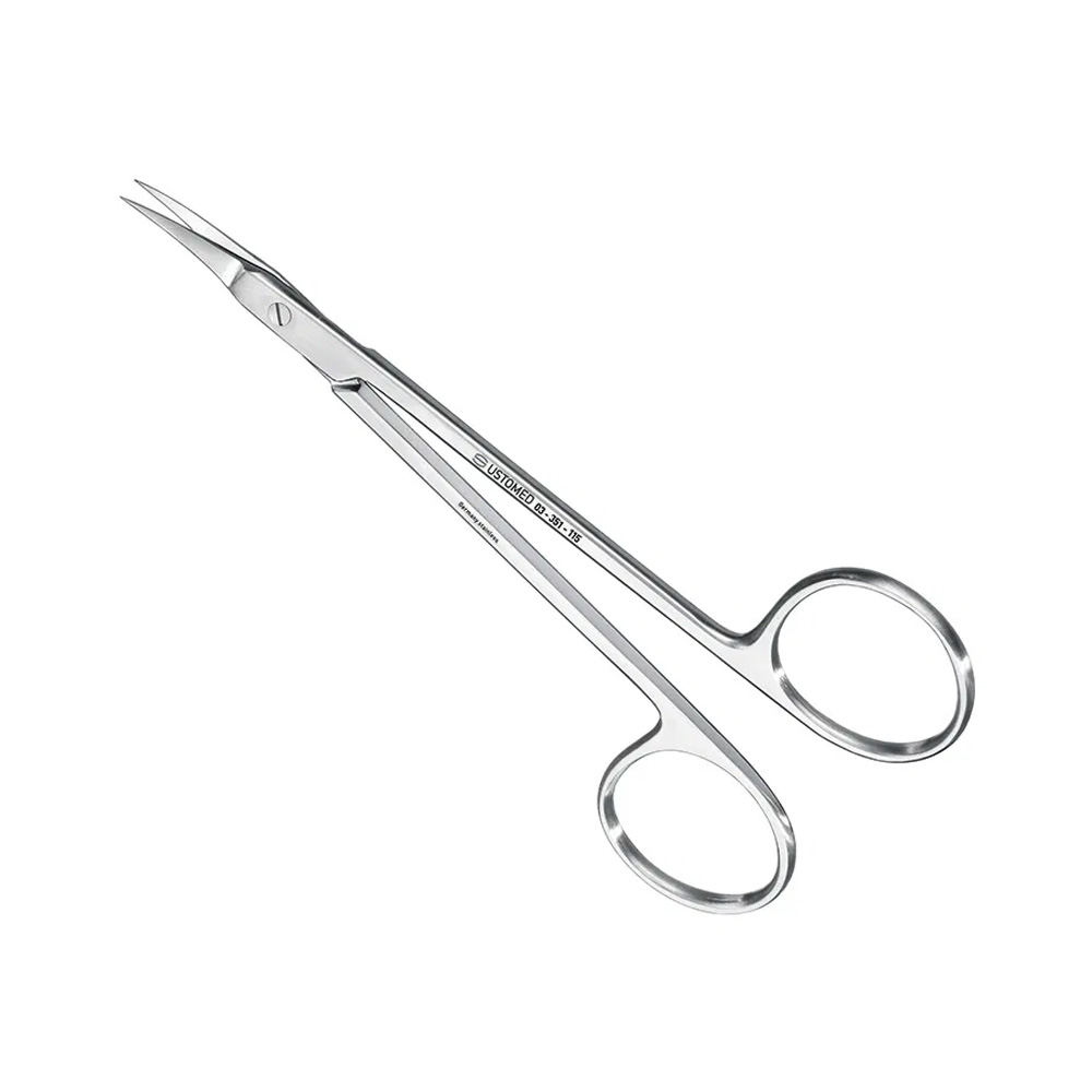 [03-351-115] Ustomed - SPENCER ligatuurschaar, 11,5 cm, gebogen, zeer fijne punten