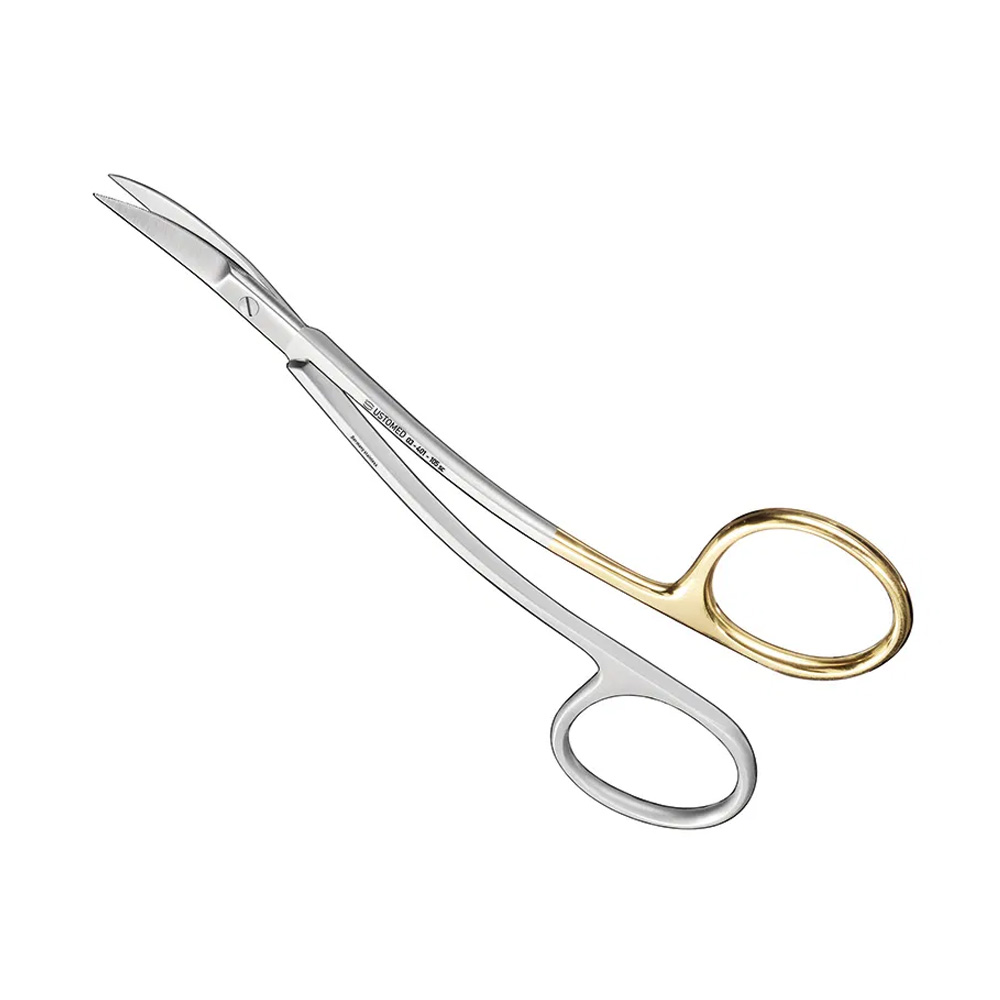 [03-401-105SC] Ustomed - LA GRANGE hechtings-/tandvleesschaar, 10,5 cm, gebogen, Super-Cut uitvoering