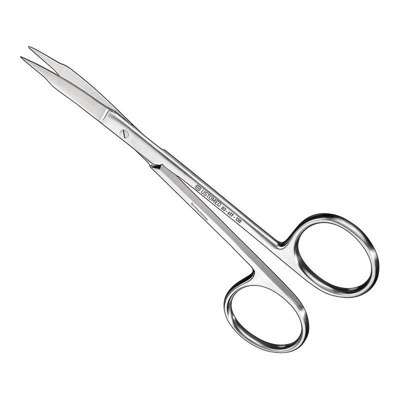[03-417-130] Ustomed - FOX, suture-/gum scissors, 13cm, cvd., serr.