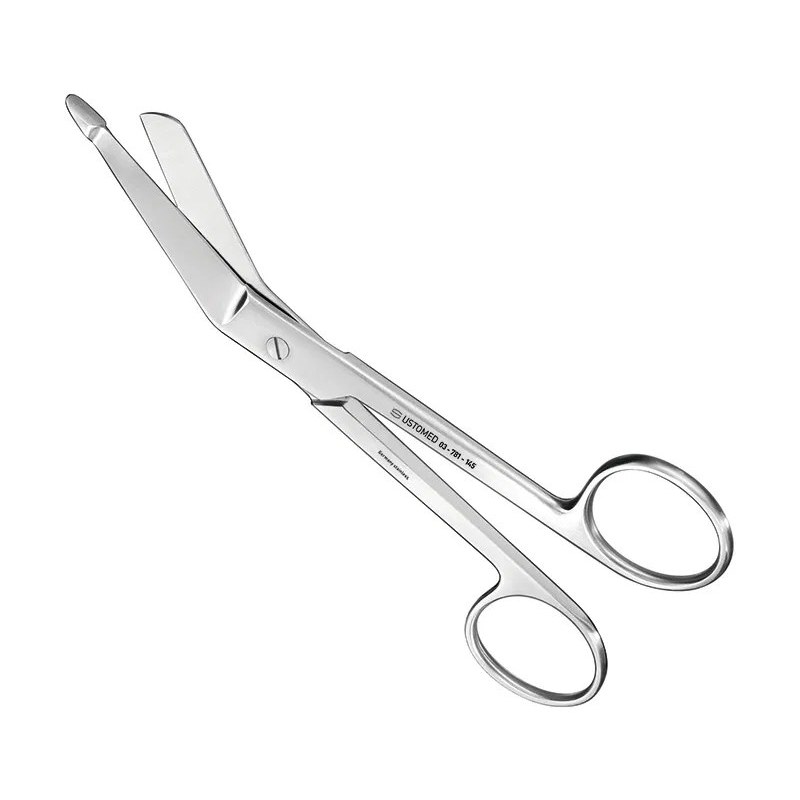 Ustomed - LISTER verbandschaar met ringgreep 14,5 cm gebogen