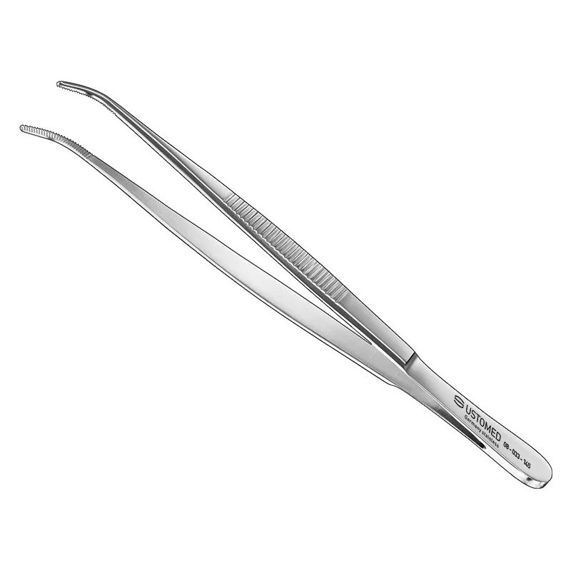 Ustomed - Dissectiepincet 14,5 cm gebogen (fijne bek)