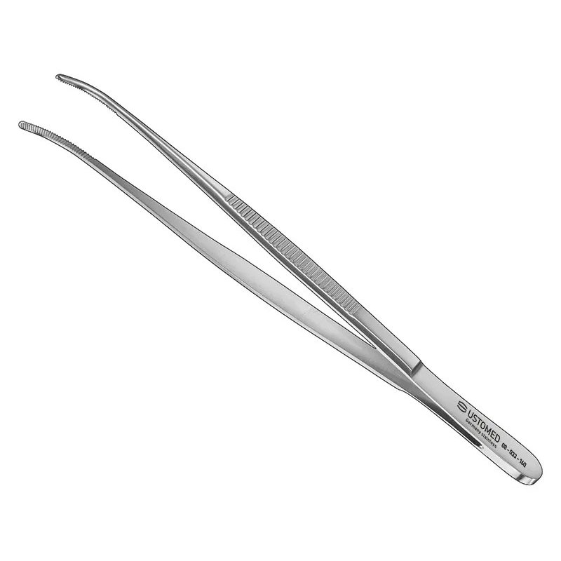 Ustomed - Dissectiepincet 16 cm gebogen (fijne bek)
