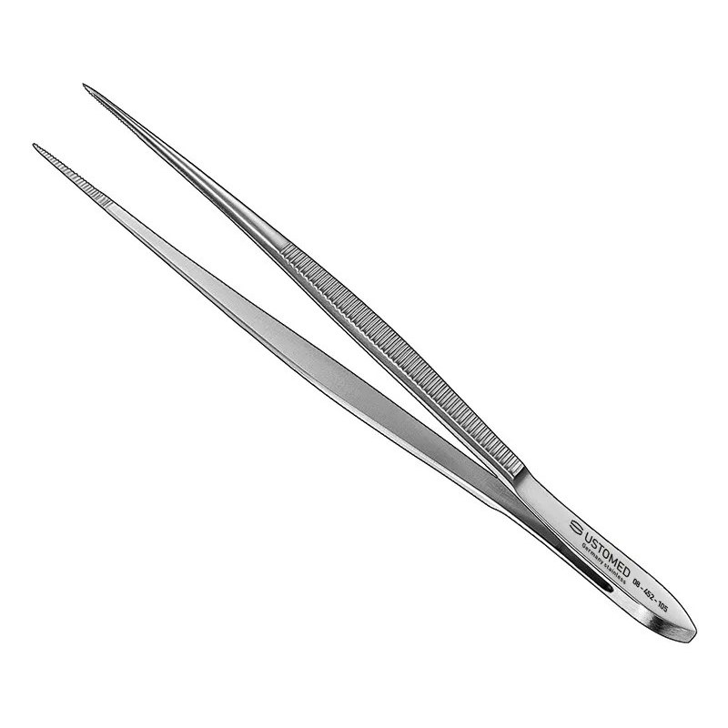 [08-452-105] Ustomed - Splinter pincet, 10,5 cm, recht, getande punt