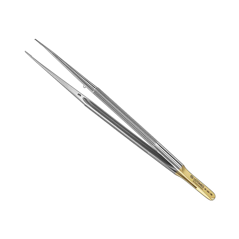 Ustomed - Micro chirurgische pincet, recht, 18 cm, 1×2 fijne tanding