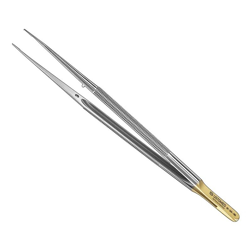 Ustomed - Micro chirurgische pincet, recht, 18 cm, 1×2 fijne tanding