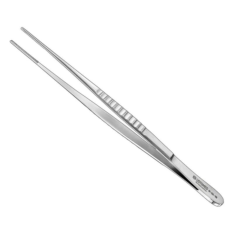 [09-526-180] Ustomed - DE BAKEY atraumatisch pincet, 18 cm, recht, brede tip 2 mm