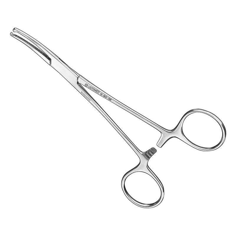 [13-043-140] Ustomed - MICRO-MOSQUITO, hemostatische tang, 14 cm, gebogen, 1x2 tanden