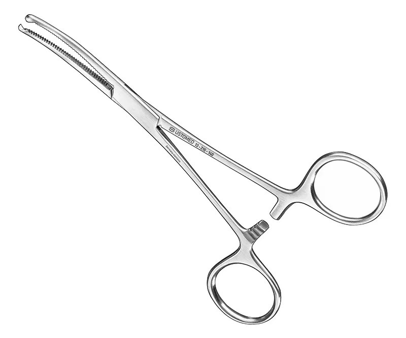 Ustomed - OCHSNER-KOCHER, hemostatische tang, 14 cm, gebogen, 1x2 tanden