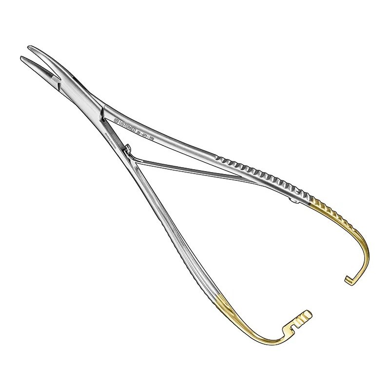 [20-471-170] Ustomed Lichtenberg naaldvoerder, gemodificeerd, 17 cm, gebogen, TC