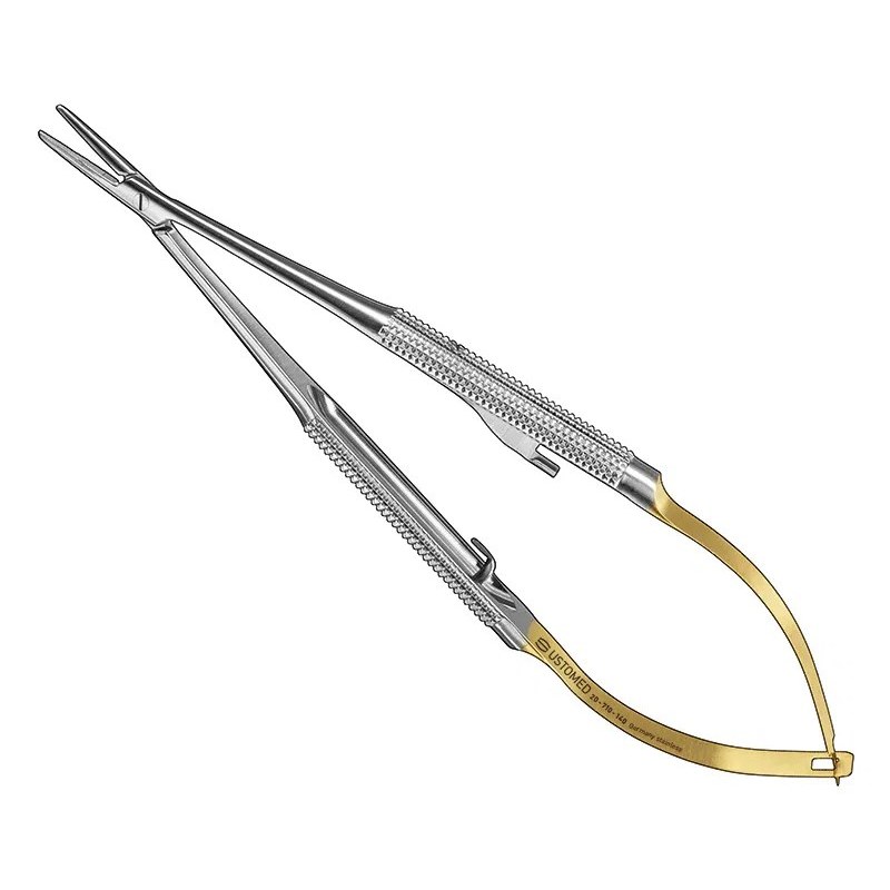 Ustomed - BARRAQUER TC, micro-naaldvoerder, 14 cm, recht